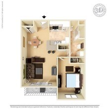 Large 1 Bedroom Renovated 207 floor plan